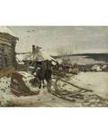 ISAAC LEVITAN RUSSIAN 18601900 HorseDrawn Sled in the Winter