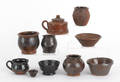 Collection of Pennsylvania miniature redware 19th
