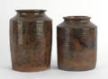 Two Pennsylvania redware crocks 19th c