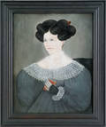 New England folk art portrait ca 1820