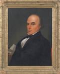 American oil on canvas portrait of Daniel Webster