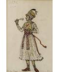 ALEXANDRE BENOIS RUSSIAN 18701960 Costume Design for Indian Merchant from Sadko