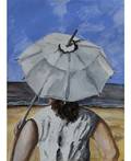 NATALIA NESTEROVA RUSSIAN B 1944 Under an Umbrella