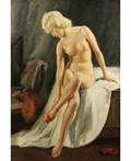NICHOLAS BASIL HARITONOFF RUSSIANAMERICAN 18801944 Seated Nude