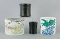 Two Contemporary Chinese porcelain brush pots