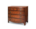 Pair of Kittinger mahogany bowfront chests of drawers