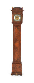 Burl veneer grandmother clock