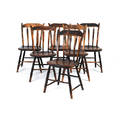 Set of six arrowback windsor chairs