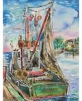 DAVID BURLIUK RUSSIAN 18821967 Fishing Boat