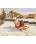 ANDREI AFANASIEVICH EGOROV RUSSIAN 18781954 A Horsedrawn Sleigh in the Snow