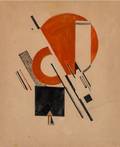 RUSSIAN FIRST HALF OF 20TH CENTURY Suprematist Composition in Red and Black