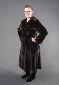 York Furs 34 Length Womens Mahogany Mink Coat