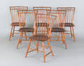Set of six birdcage windsor side chairs ca 1820