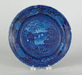 Historical blue Staffordshire plate 19th c