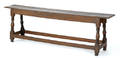 English oak long bench ca 1700