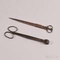 Two 18th Century Wrought Iron Scissorsform Tools