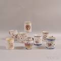 Eight Chinese Export Porcelain Floraldecorated Mugs