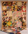 Two South Carolina Gullah Silk and Velvet Crazy Quilts