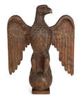 Carved pine eagle ca 1910