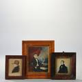 Three Framed Watercolor Portrait Miniatures of Men