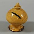 Glazed Redware Pottery Bank