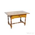 William and Mary Maple and Pine Tavern Table