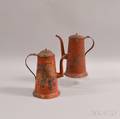 Two Tole Lighthouseform Coffeepots