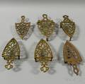 Six Cast Brass Trivets
