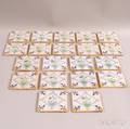 Twenty Polychrome Floraldecorated Delft Tiles