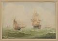 William Frederick Settle British 18211897 Seascape with Ships