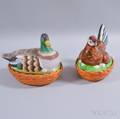 Staffordshire Ceramic Duckonnest and Henonnest