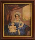 American School 19th Century Portrait of a Woman and Child