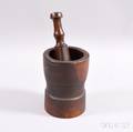 Turned Lignum Vitae Mortar and Pestle