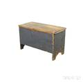 Small Bluepainted Pine Sixboard Blanket Chest