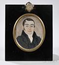 Watercolor Miniature of a Gentleman Possibly Josiah Lyttleton