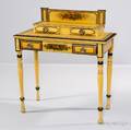 Yellow Paintdecorated and Stenciled Dressing Table