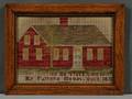 Needlework Picture of a Red House