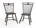Two Pennsylvania birdcage Windsor chairs