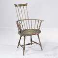 Greenpainted Combback Windsor Armchair