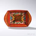 Redpainted Tinware Bread Basket
