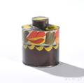 Painted Tinware Tea Canister
