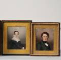 American School 19th Century Portrait Miniatures of John and Caroline Hicks