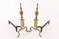 Pair of Brass Chippendale Style Andirons