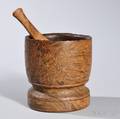 Turned Ash Burl Mortar and Pestle