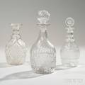 Three Moldblown Decanters