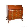 Chippendale Mahogany Reverse Serpentine Slantlid Desk