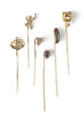 Six stick pins
