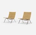 Poul Kjaerholm   PK 22 lounge chairs pair