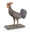 Folk art carved figure of a rooster late 19th c