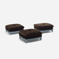 Contemporary   ottomans set of three